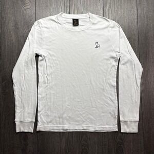 OVO October's Very Own Mens Long Sleeve T-Shirt White Owl Logo XS Canada Made